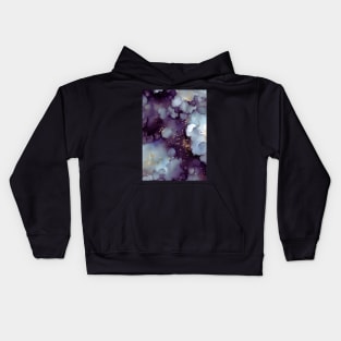 Dreamy purple clouds Kids Hoodie